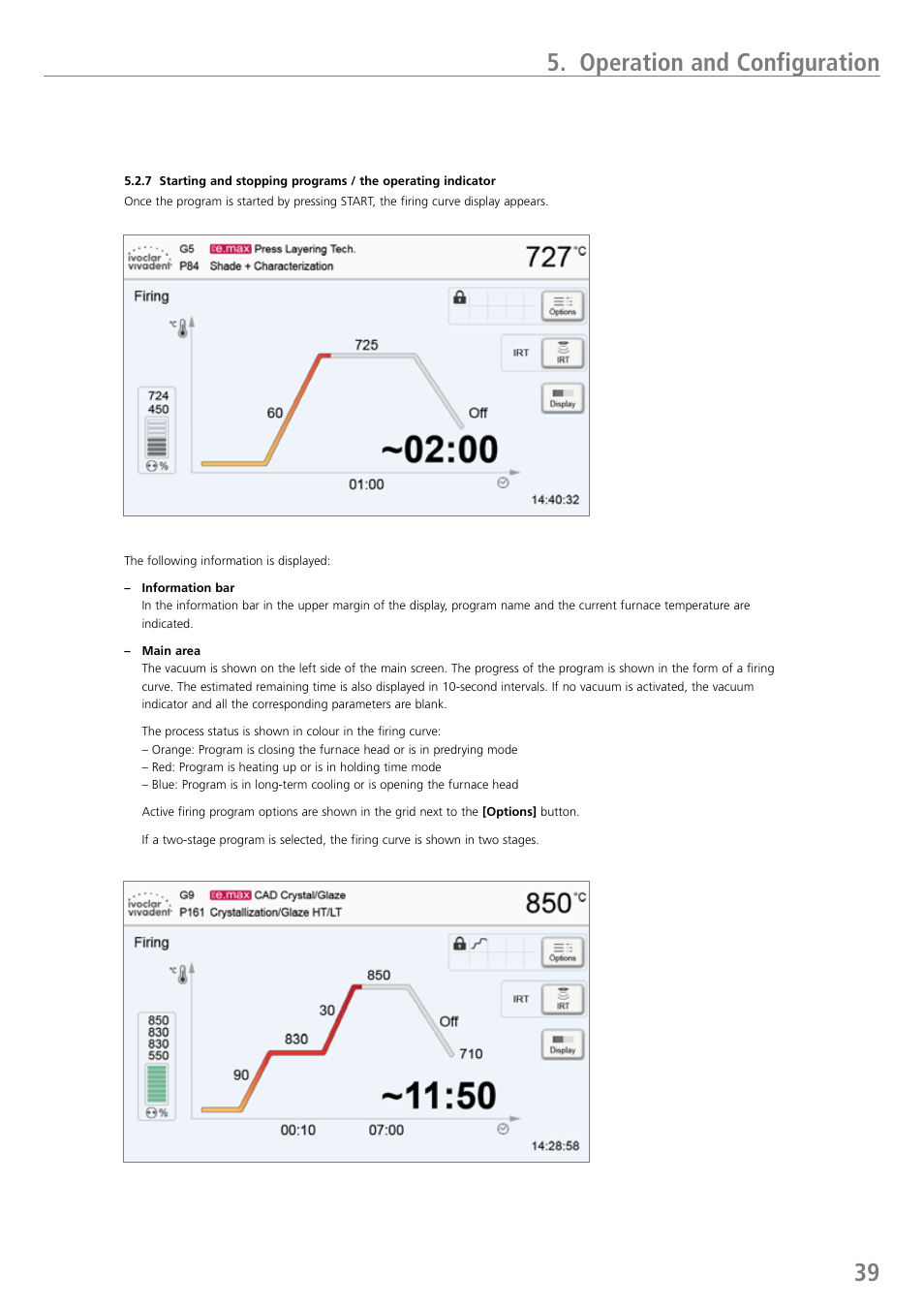 Operation and configuration | Ivoclar Vivadent P710 User Manual | Page 39 / 88