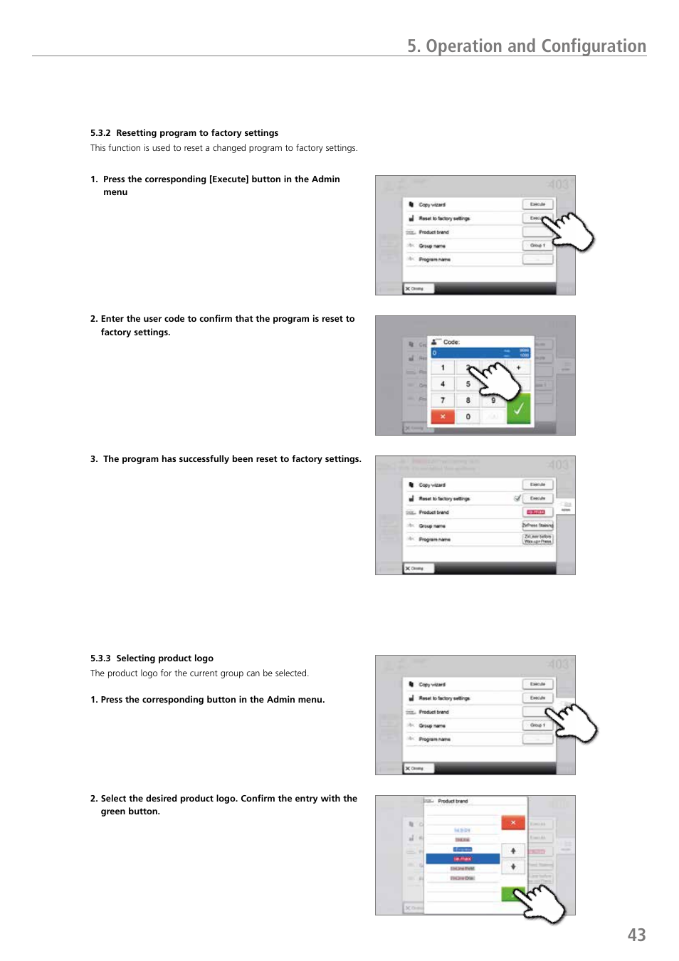 Operation and configuration | Ivoclar Vivadent P710 User Manual | Page 43 / 88