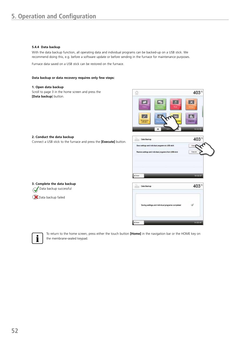 52 5. operation and configuration | Ivoclar Vivadent P710 User Manual | Page 52 / 88