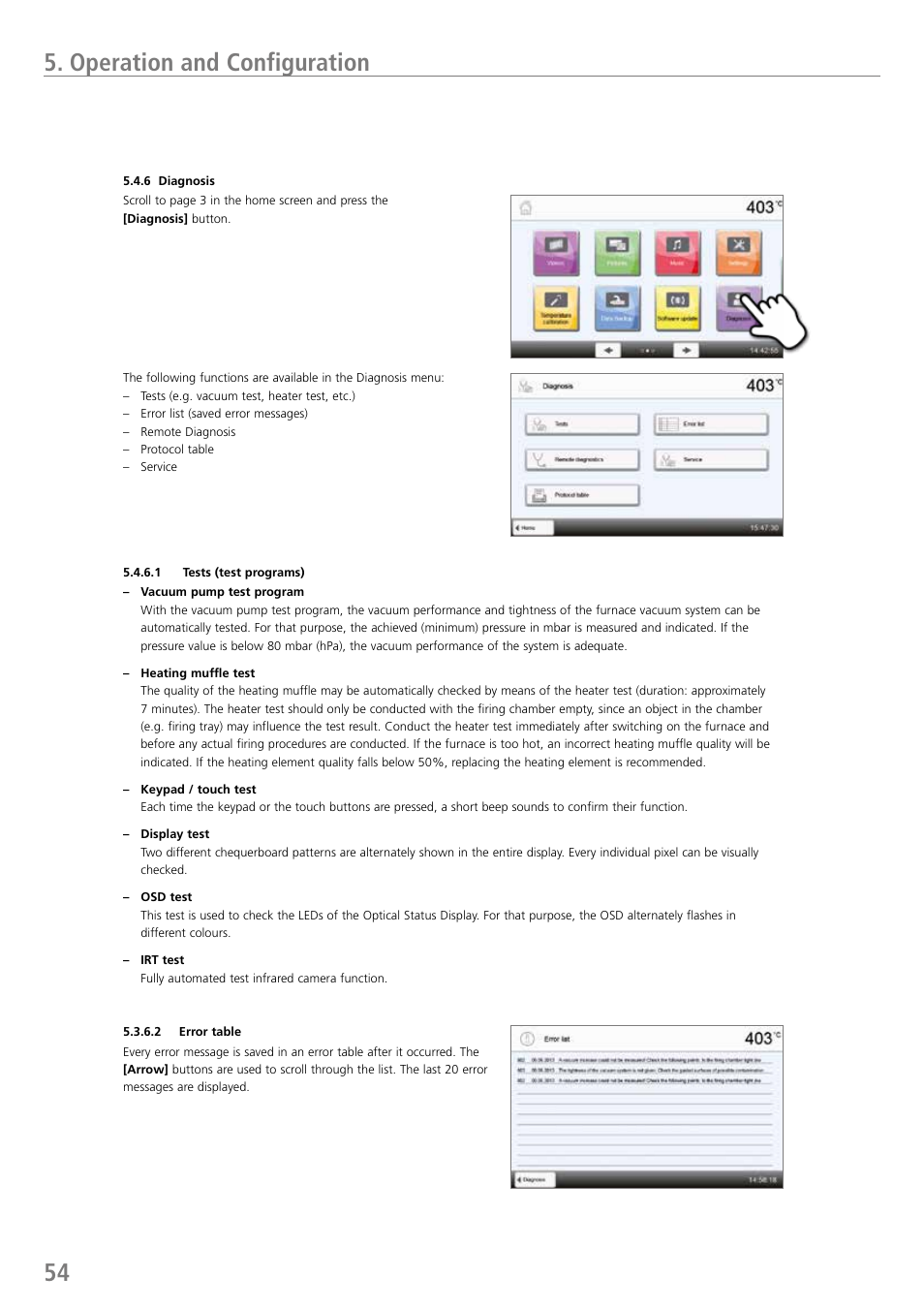 54 5. operation and configuration | Ivoclar Vivadent P710 User Manual | Page 54 / 88