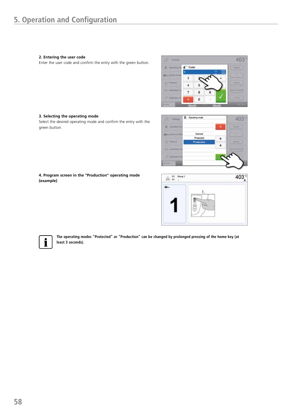 58 5. operation and configuration | Ivoclar Vivadent P710 User Manual | Page 58 / 88