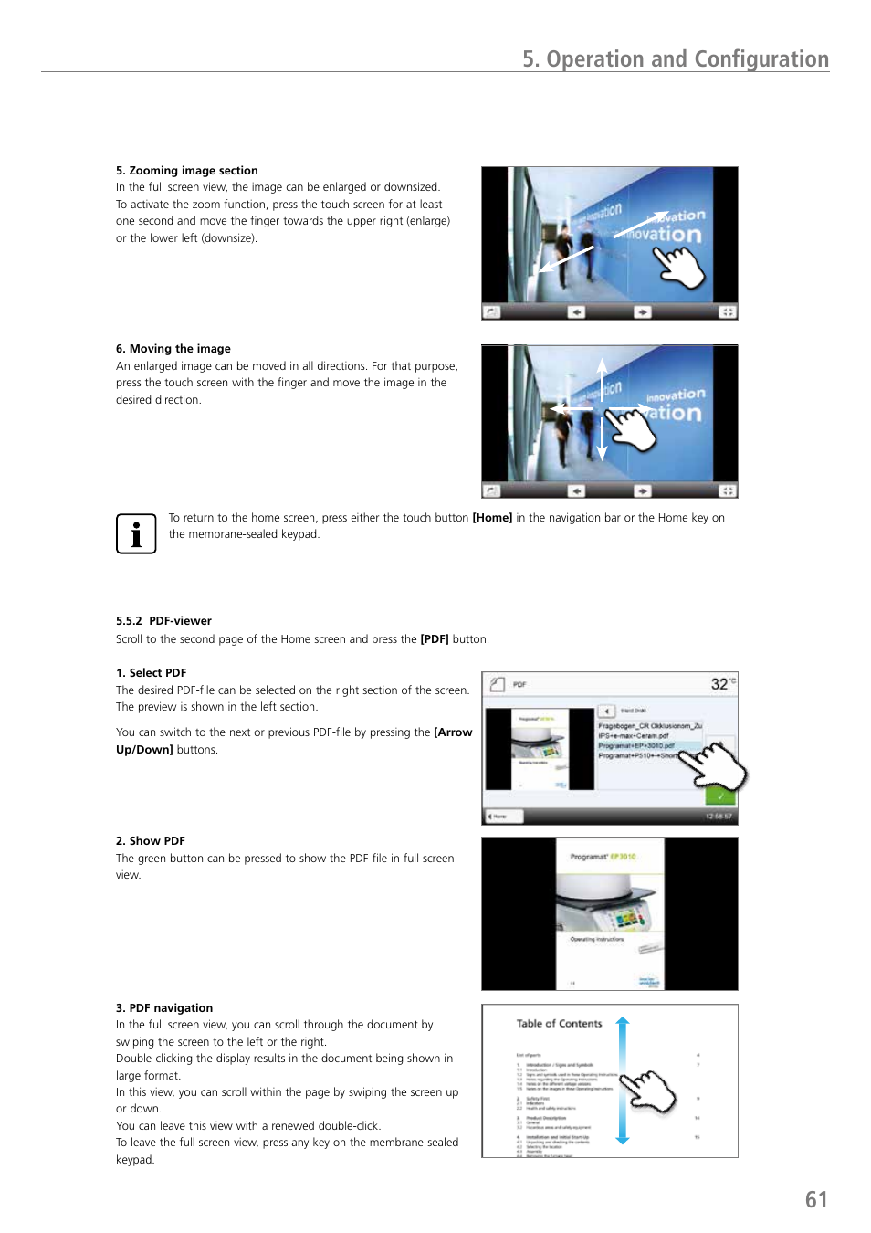 61 5. operation and configuration | Ivoclar Vivadent P710 User Manual | Page 61 / 88