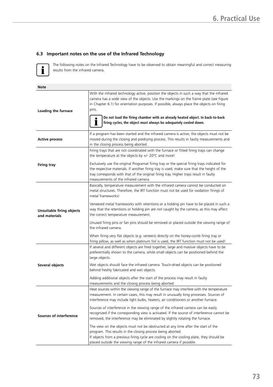 Practical use | Ivoclar Vivadent P710 User Manual | Page 73 / 88