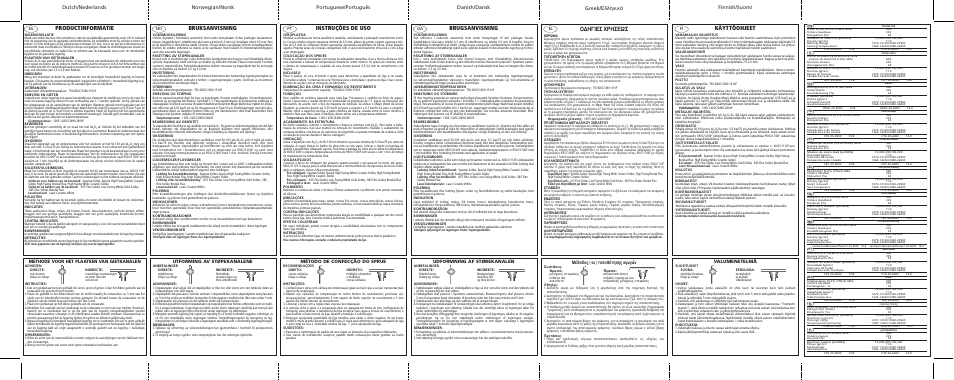 Productinformatie, Bruksanvisning, Instruções de uso | Brugsanvisning, Π∂™ ãƒ∏™eø, Käyttöohjeet, ª¤ıô‰ô˜ (-ôè) ùôôı¤ùëûë˜ ·áˆáòó, Valumenetelmä, Udformning af støbekanalen, Método de confecção do sprue | Ivoclar Vivadent Protocol User Manual | Page 2 / 2