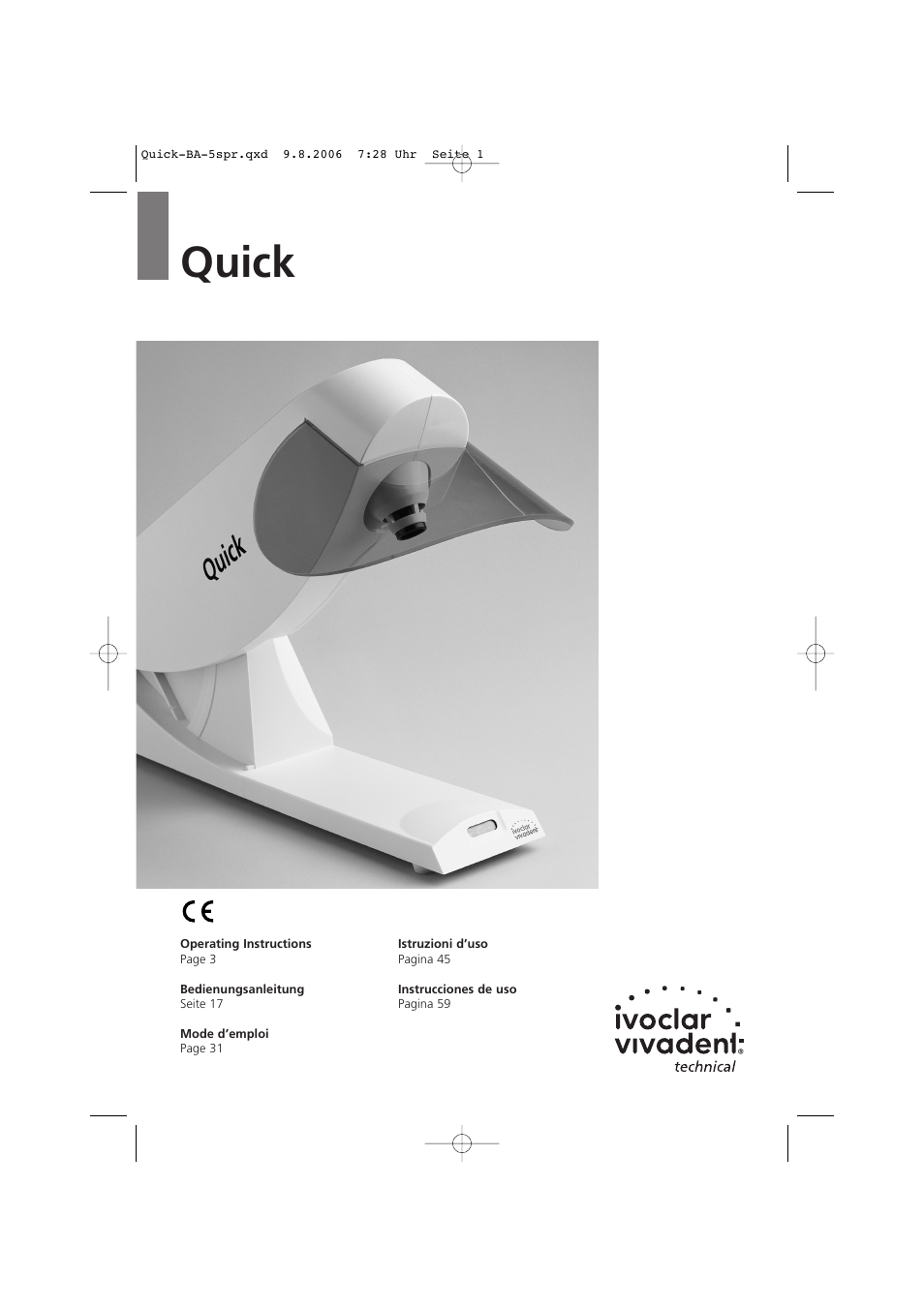 Ivoclar Vivadent Quick User Manual | 76 pages
