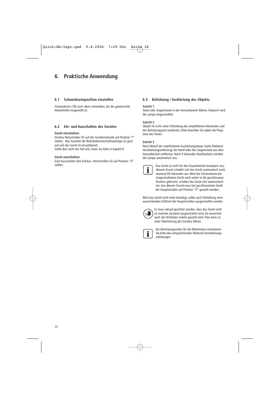 Praktische anwendung | Ivoclar Vivadent Quick User Manual | Page 26 / 76