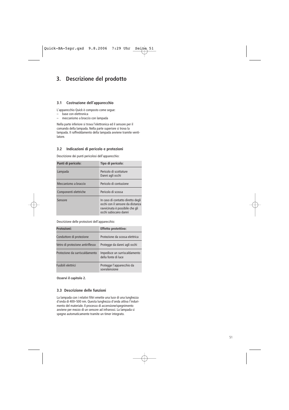 Descrizione del prodotto | Ivoclar Vivadent Quick User Manual | Page 51 / 76