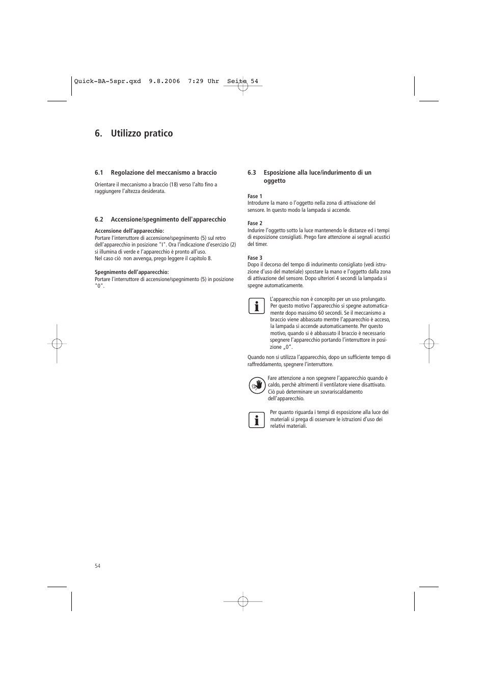 Utilizzo pratico | Ivoclar Vivadent Quick User Manual | Page 54 / 76