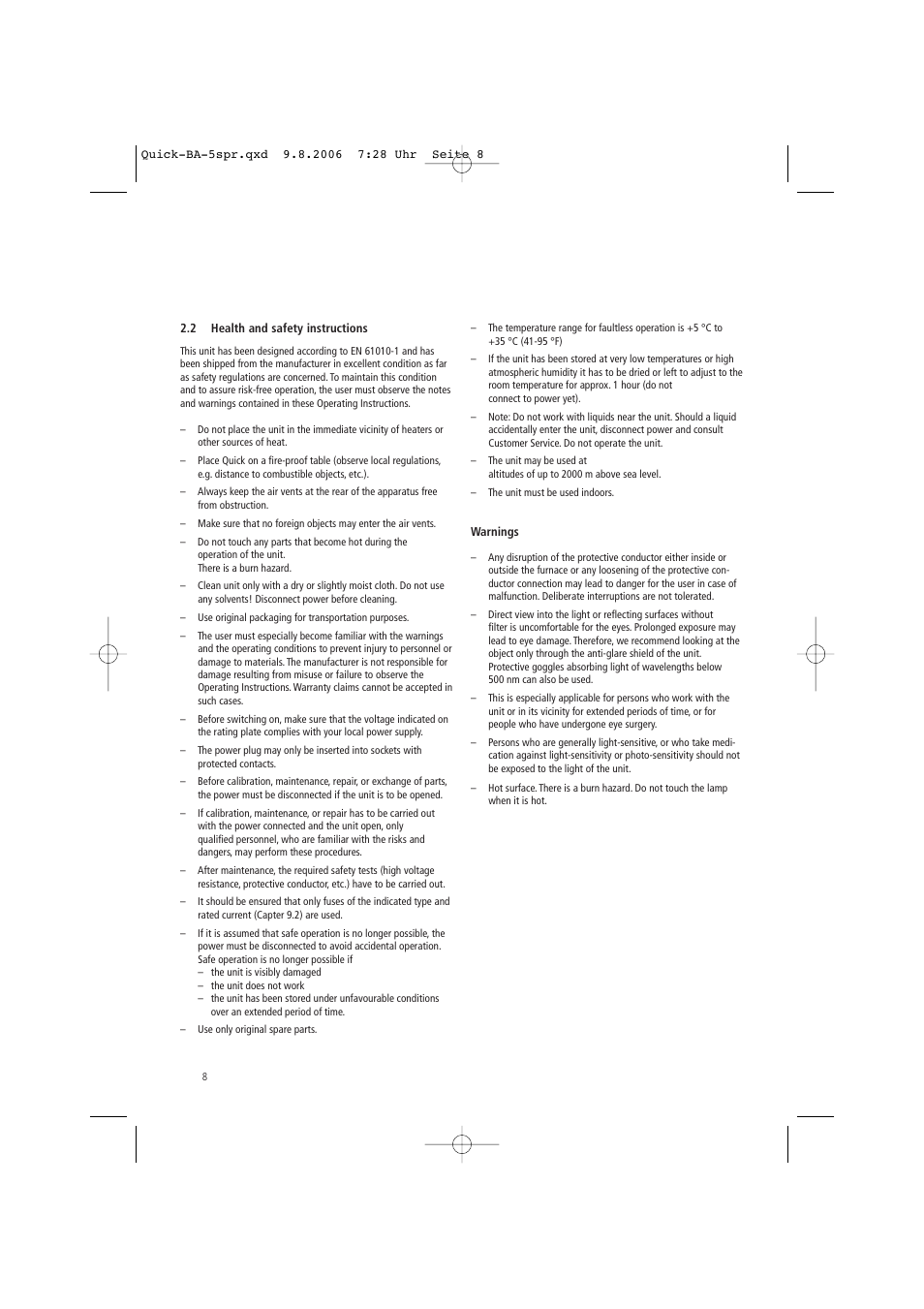 Ivoclar Vivadent Quick User Manual | Page 8 / 76