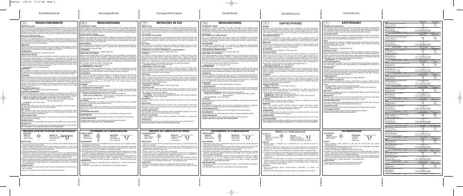 Productinformatie, Bruksanvisning, Instruções de uso | Brugsanvisning, Greek, Käyttöohjeet, Π∂™ ãƒ∏™eø, ª¤ıô‰ô˜ (-ôè) ùôôı¤ùëûë˜ ·áˆáòó, Valumenetelmä, Udformning af støbekanalen | Ivoclar Vivadent Spartan User Manual | Page 2 / 2