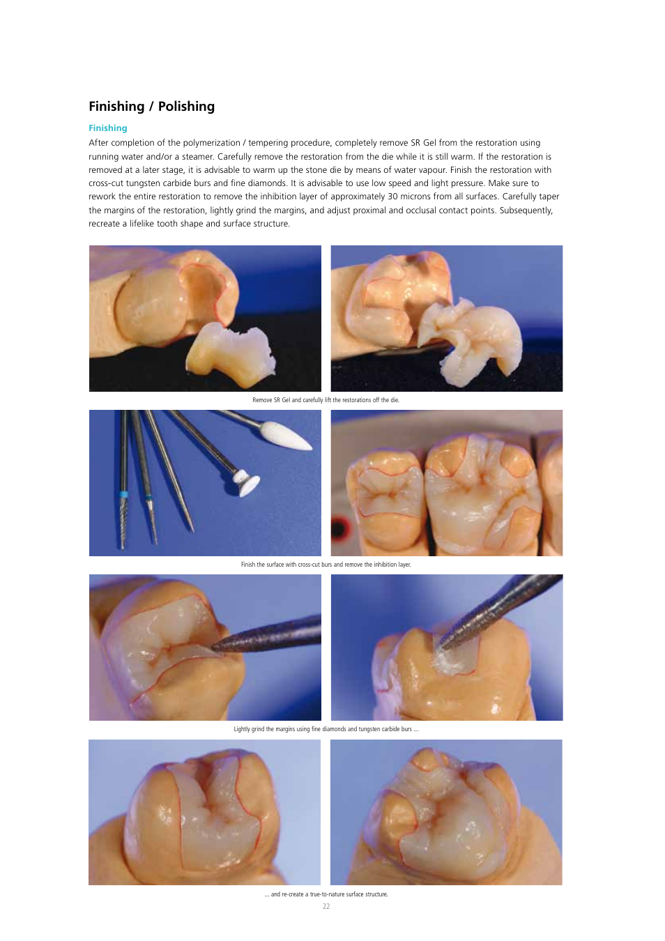 Finishing / polishing | Ivoclar Vivadent SR Adoro User Manual | Page 22 / 88