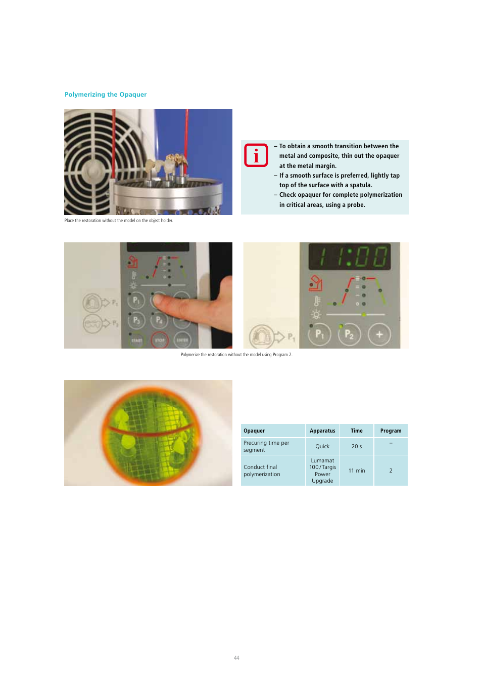 Ivoclar Vivadent SR Adoro User Manual | Page 44 / 88