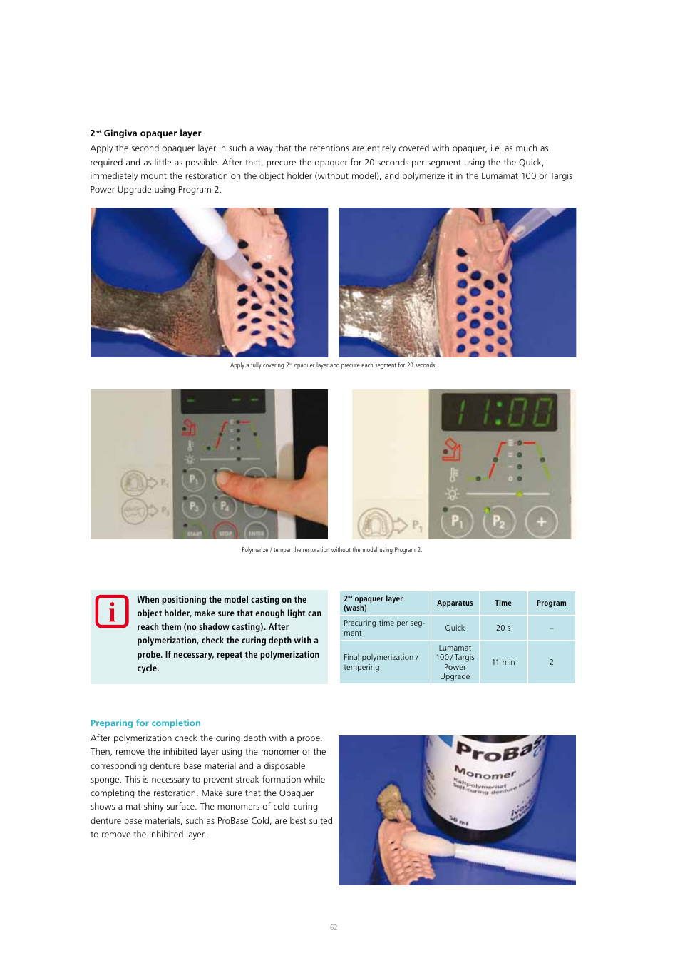 Ivoclar Vivadent SR Adoro User Manual | Page 62 / 88