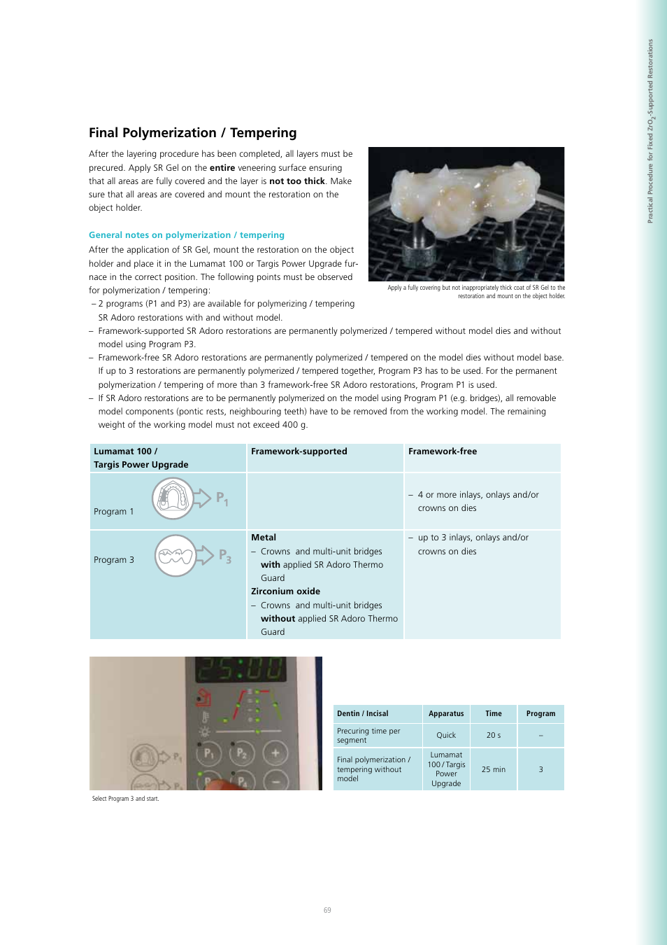 Final polymerization / tempering | Ivoclar Vivadent SR Adoro User Manual | Page 69 / 88