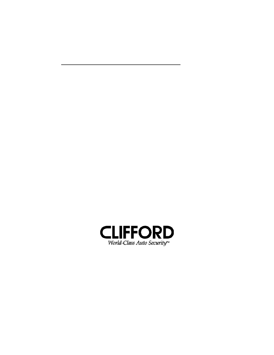 CLIFFORD Sabre II User Manual | Page 16 / 16