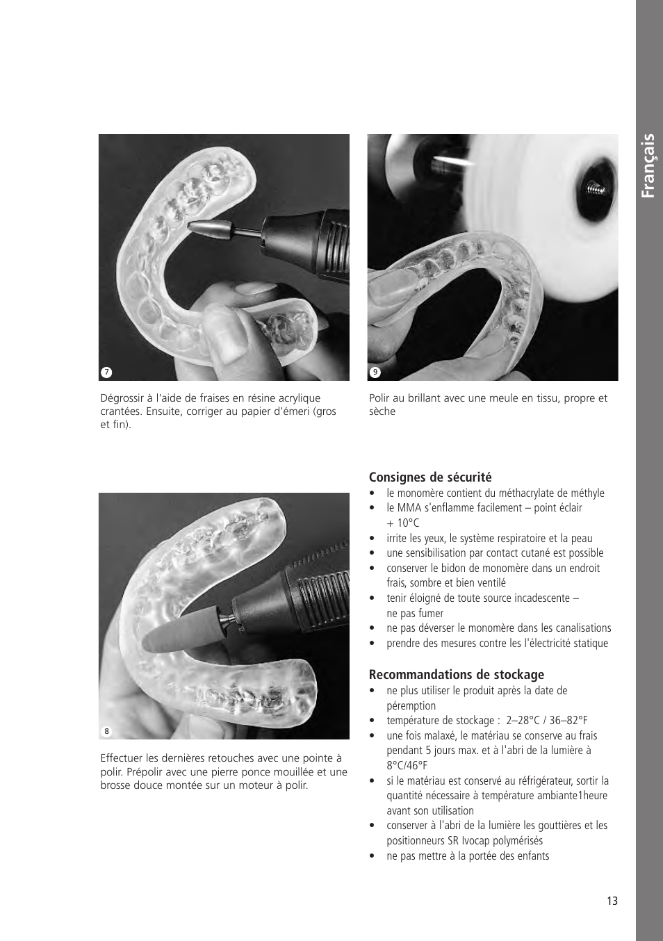 Français | Ivoclar Vivadent SR Ivocap Elastomer User Manual | Page 13 / 28