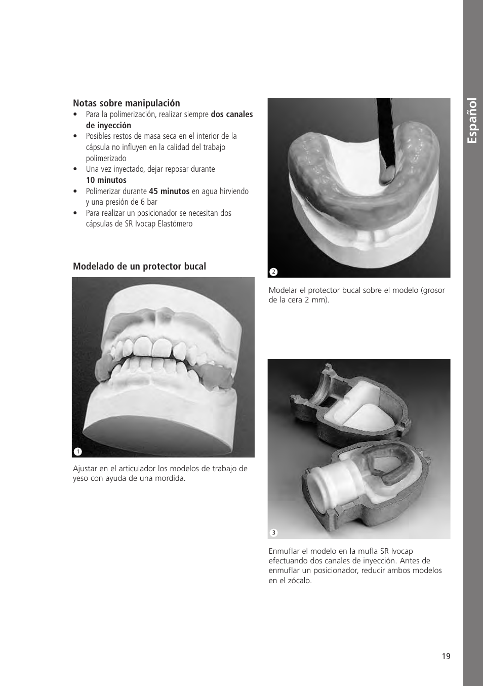 Español | Ivoclar Vivadent SR Ivocap Elastomer User Manual | Page 19 / 28