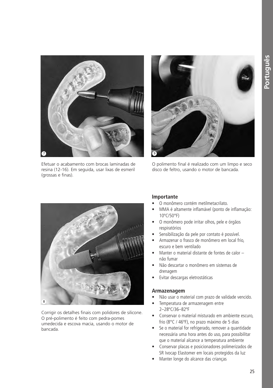 Português | Ivoclar Vivadent SR Ivocap Elastomer User Manual | Page 25 / 28