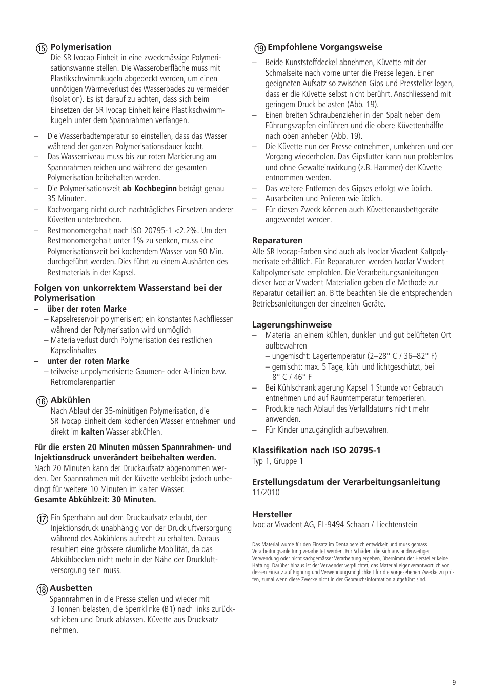 Ivoclar Vivadent SR Ivocap System User Manual | Page 13 / 36