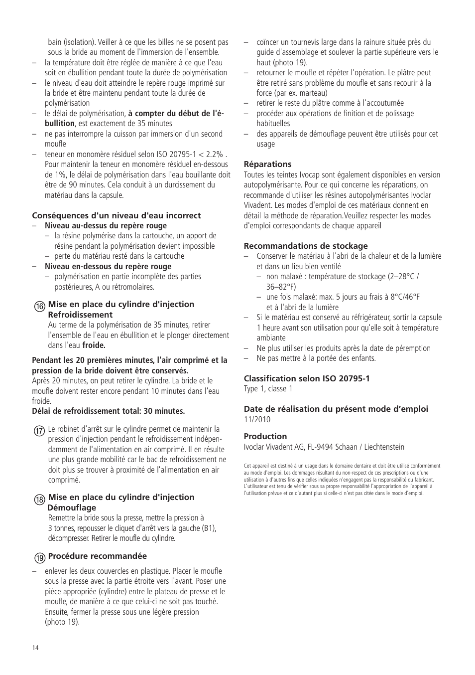 Ivoclar Vivadent SR Ivocap System User Manual | Page 18 / 36