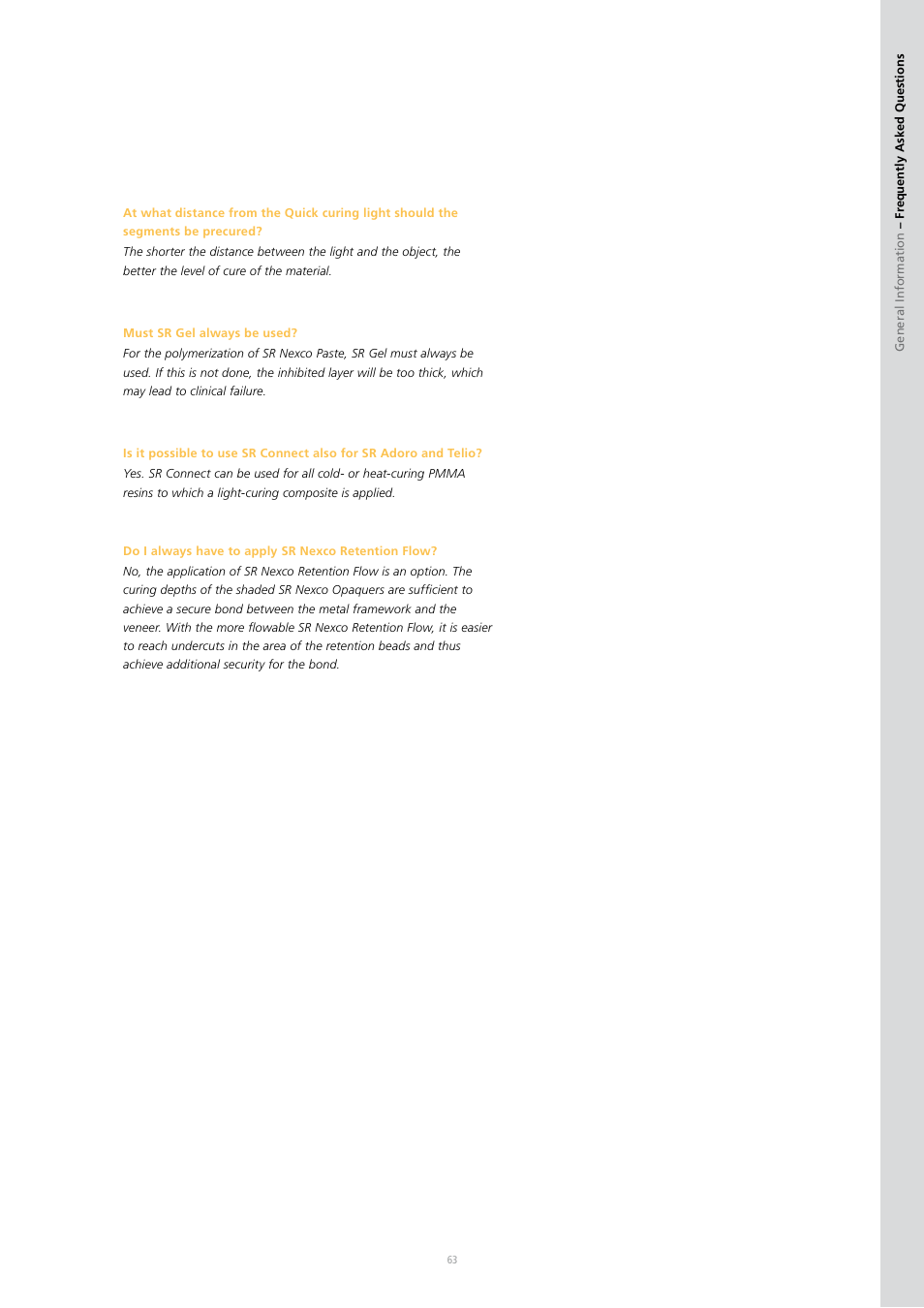 Ivoclar Vivadent SR Nexco Paste User Manual | Page 63 / 64