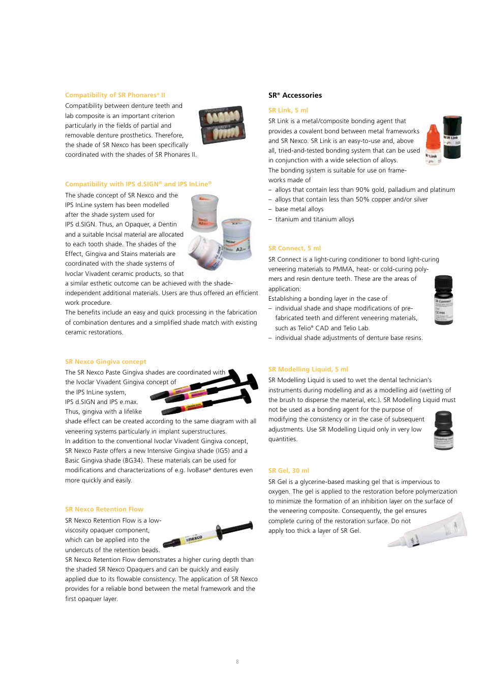 Ivoclar Vivadent SR Nexco Paste User Manual | Page 8 / 64