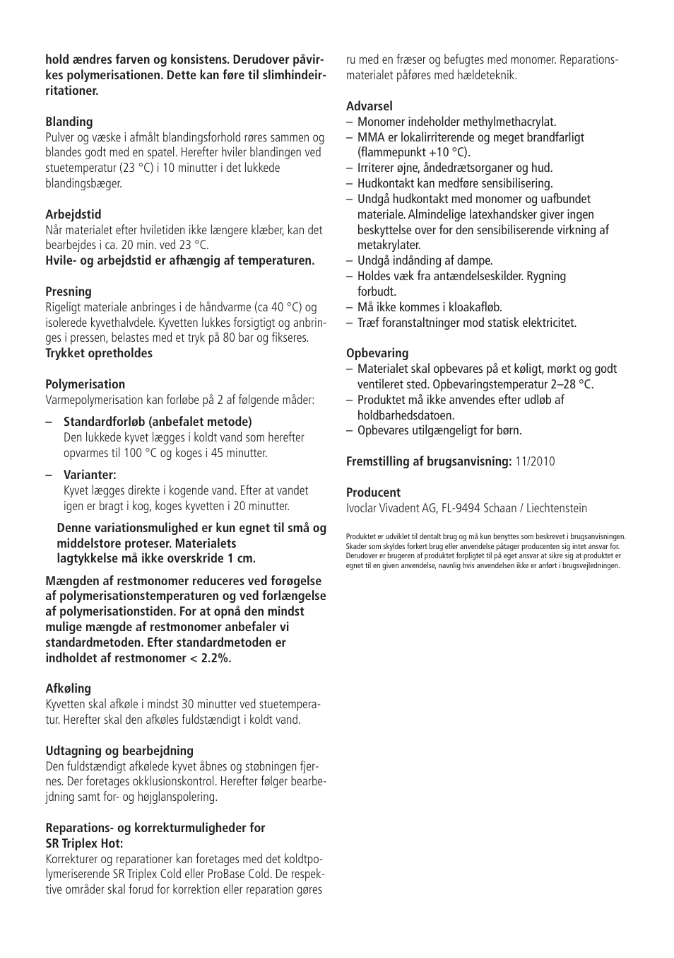 Ivoclar Vivadent SR Triplex Hot User Manual | Page 13 / 20