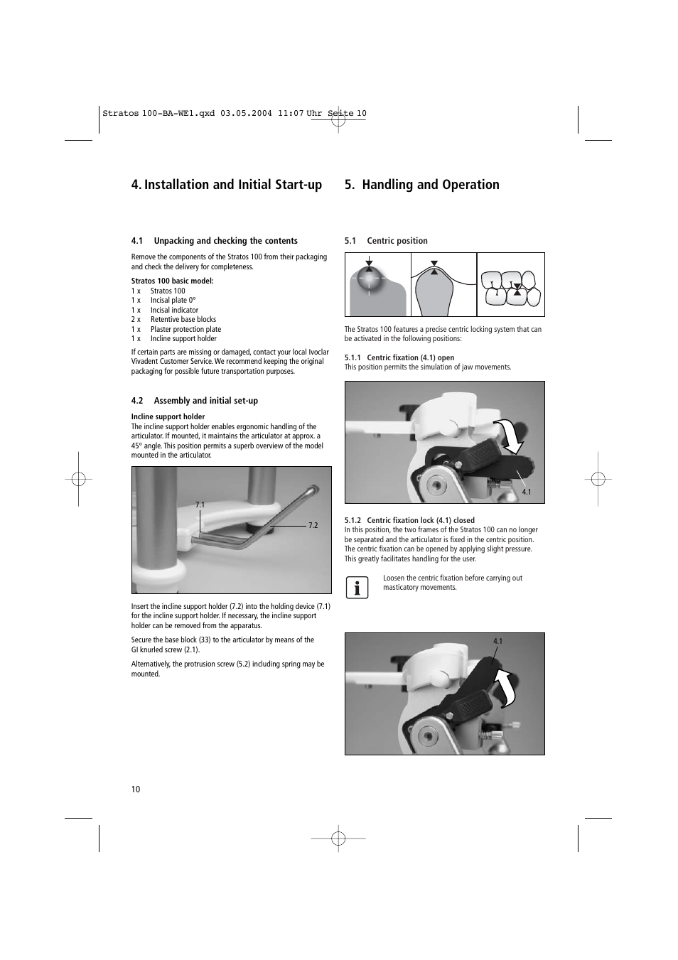Ivoclar Vivadent Stratos 100 User Manual | Page 10 / 92
