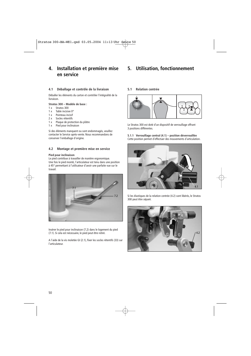 Ivoclar Vivadent Stratos 300 User Manual | Page 50 / 104