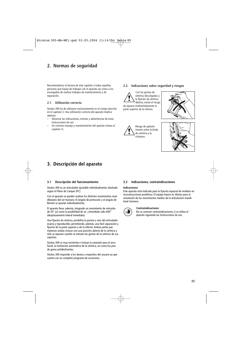 Normas de seguridad, Descripción del aparato | Ivoclar Vivadent Stratos 300 User Manual | Page 89 / 104