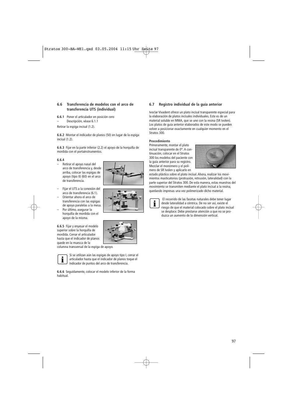 Ivoclar Vivadent Stratos 300 User Manual | Page 97 / 104
