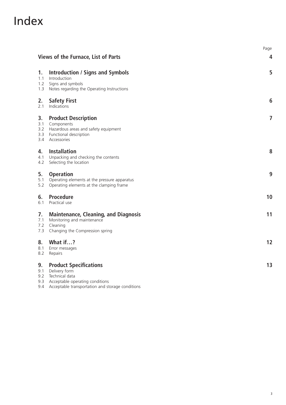 Index | Ivoclar Vivadent SR Ivocap Equipment System User Manual | Page 3 / 16