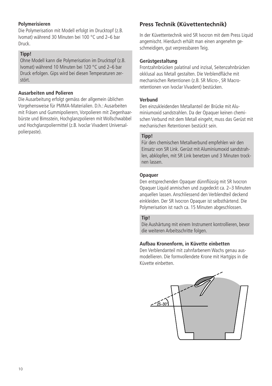 Ivoclar Vivadent SR Ivocron User Manual | Page 10 / 62