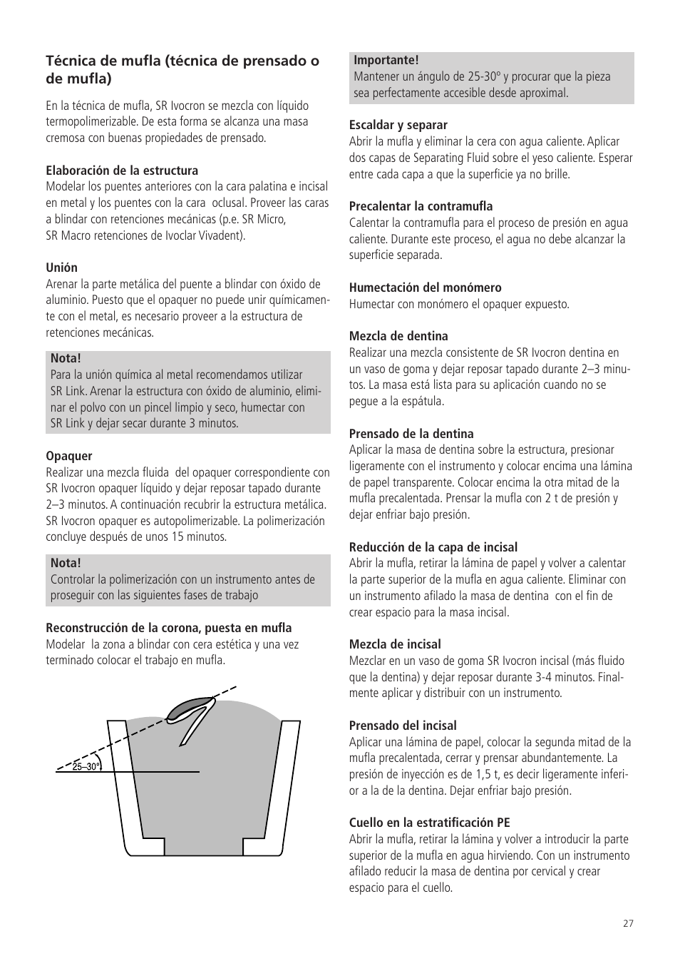 Ivoclar Vivadent SR Ivocron User Manual | Page 27 / 62