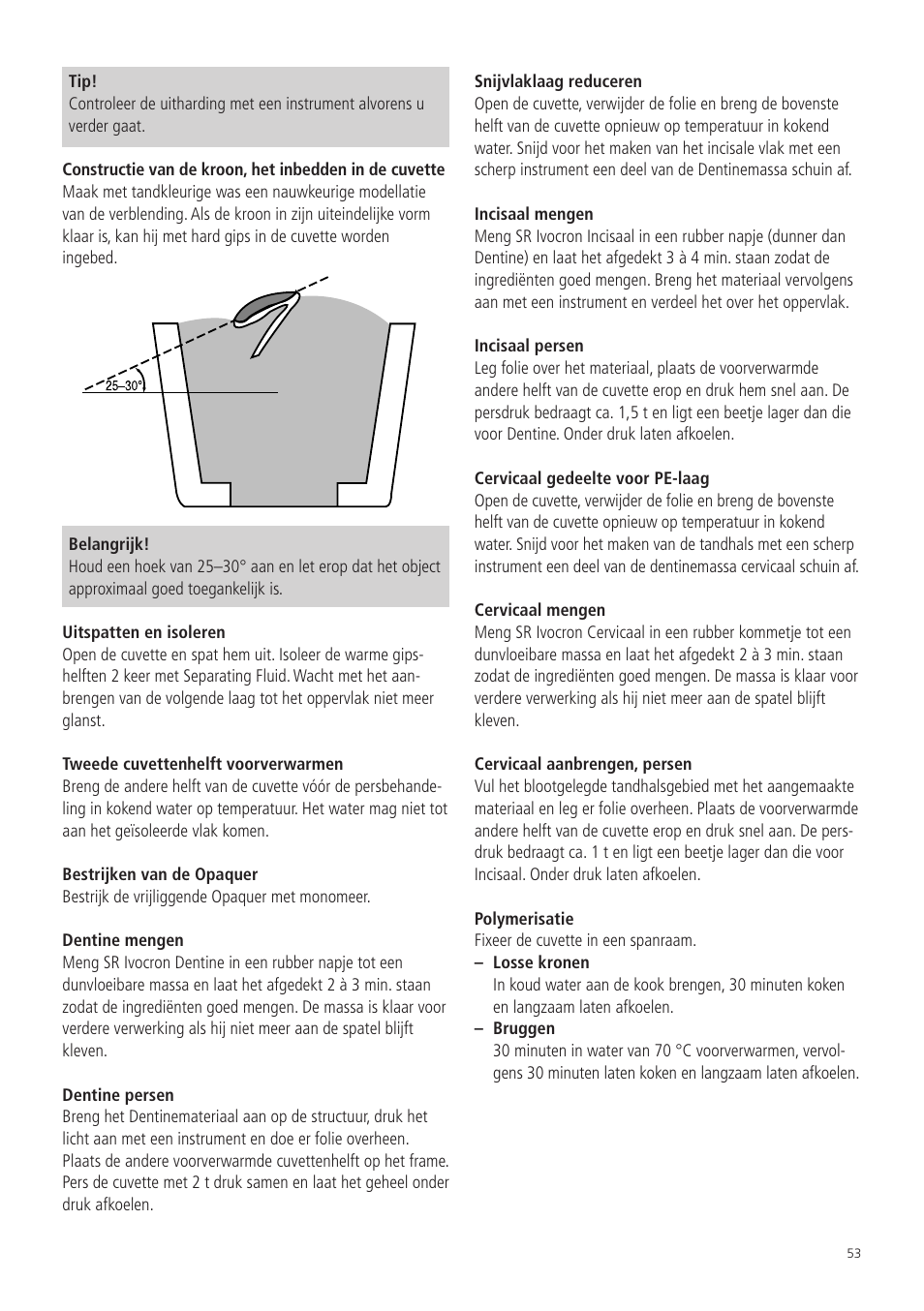 Ivoclar Vivadent SR Ivocron User Manual | Page 53 / 62