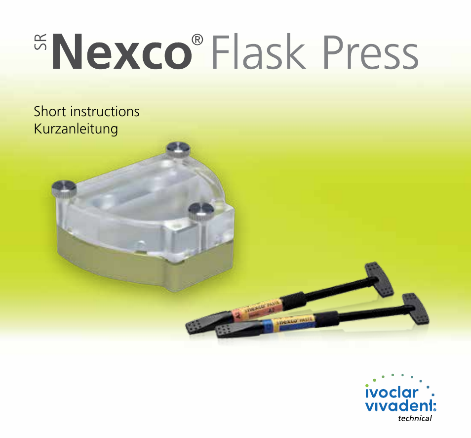 Ivoclar Vivadent SR Nexco Flask - Short Instructions User Manual | 4 pages