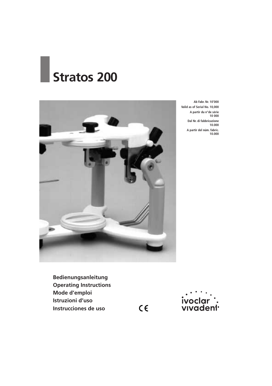 Ivoclar Vivadent Stratos 200 User Manual | 22 pages