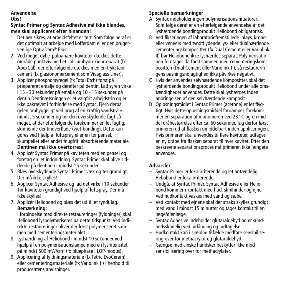 Ivoclar Vivadent Syntac User Manual | Page 16 / 32
