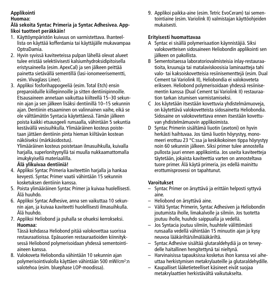 Ivoclar Vivadent Syntac User Manual | Page 18 / 32