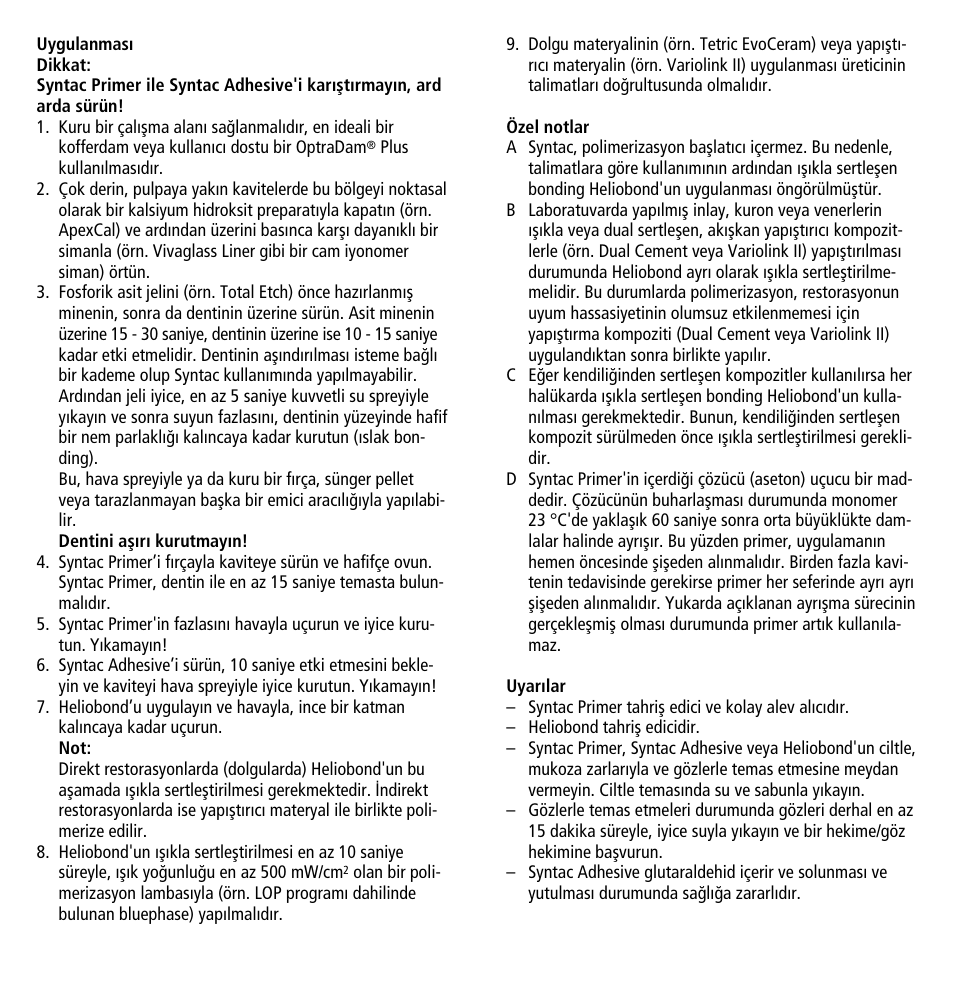 Ivoclar Vivadent Syntac User Manual | Page 26 / 32