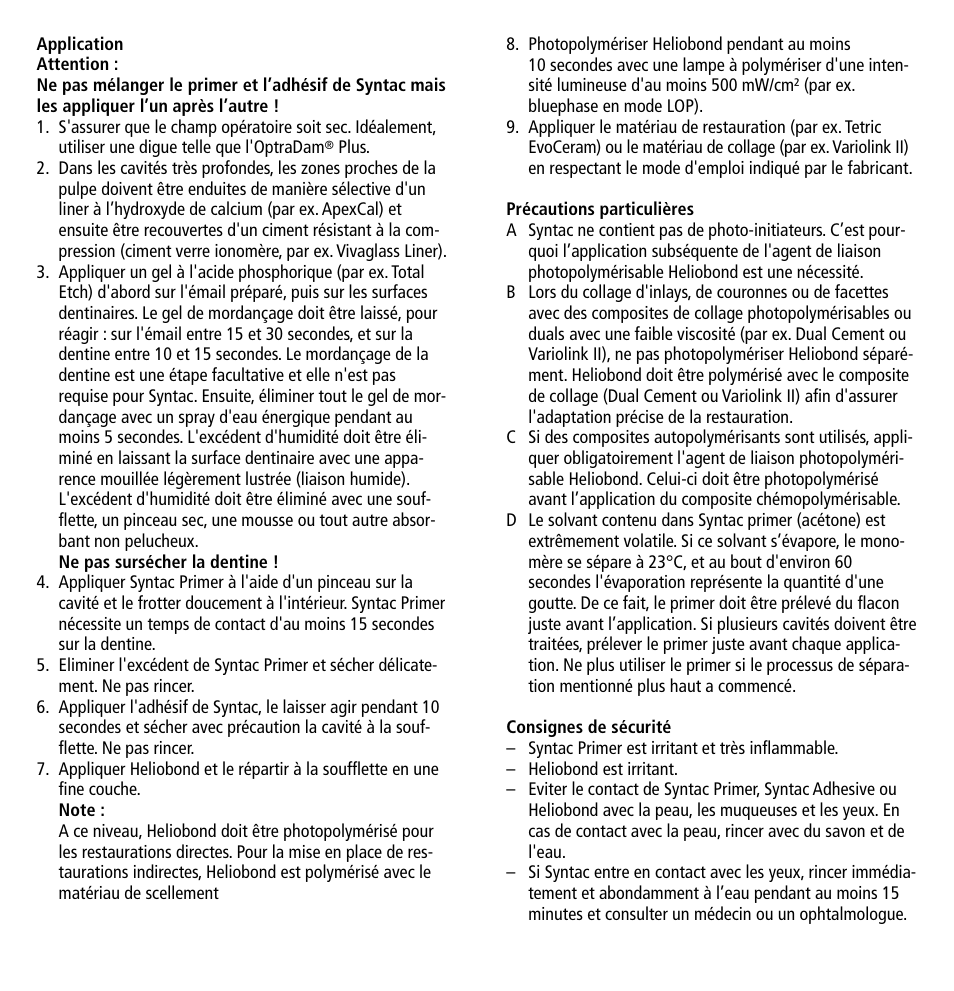 Ivoclar Vivadent Syntac User Manual | Page 6 / 32