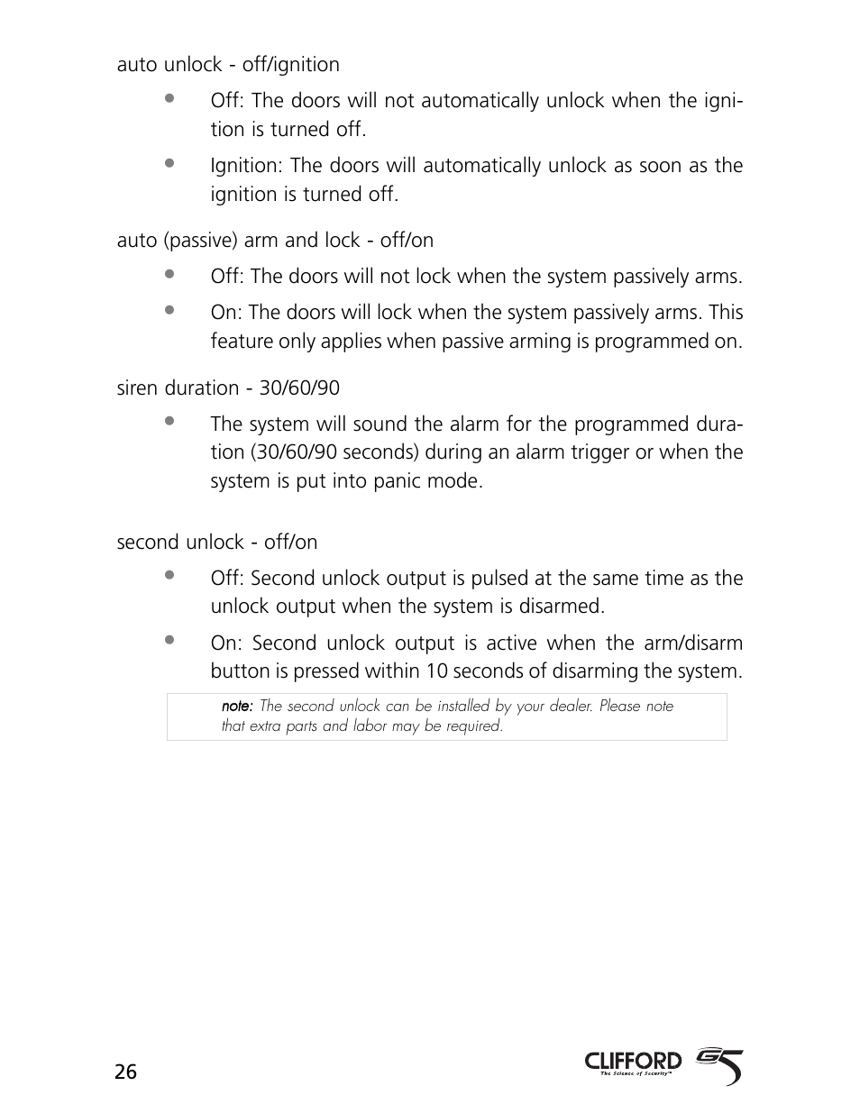 CLIFFORD AvantGuard 5.1 User Manual | Page 29 / 53