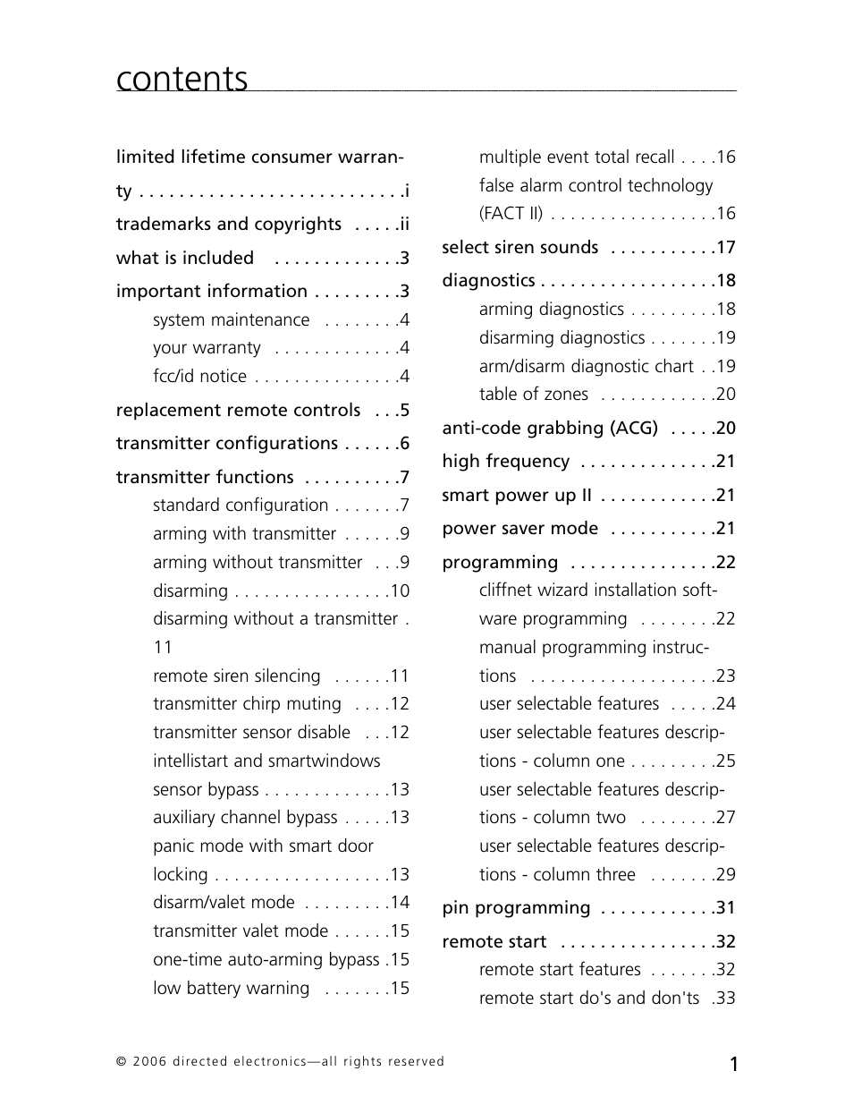 CLIFFORD AvantGuard 5.1 User Manual | Page 4 / 53