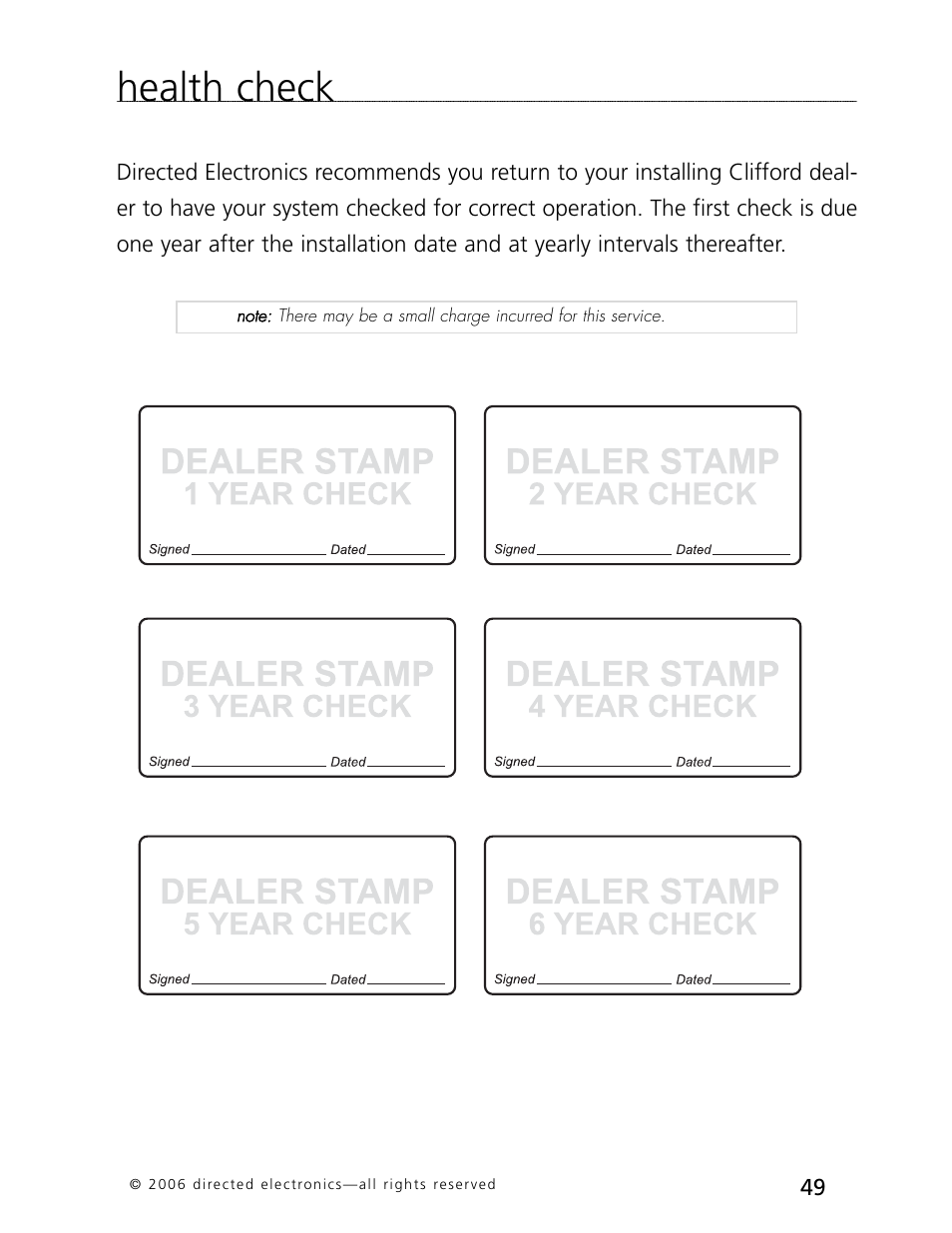 Health check | CLIFFORD AvantGuard 5.1 User Manual | Page 52 / 53