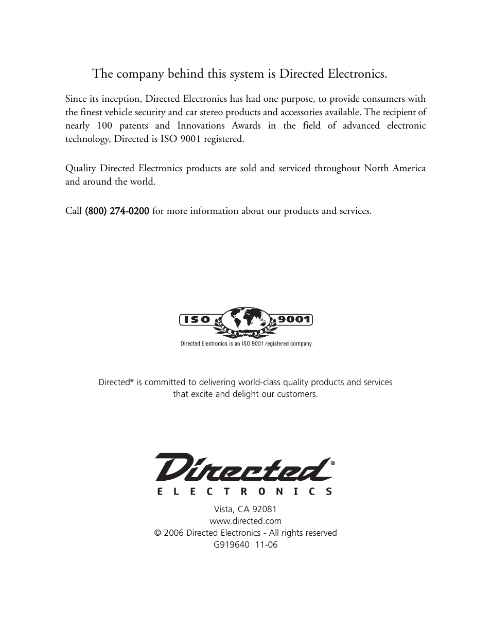 CLIFFORD AvantGuard 5.1 User Manual | Page 53 / 53