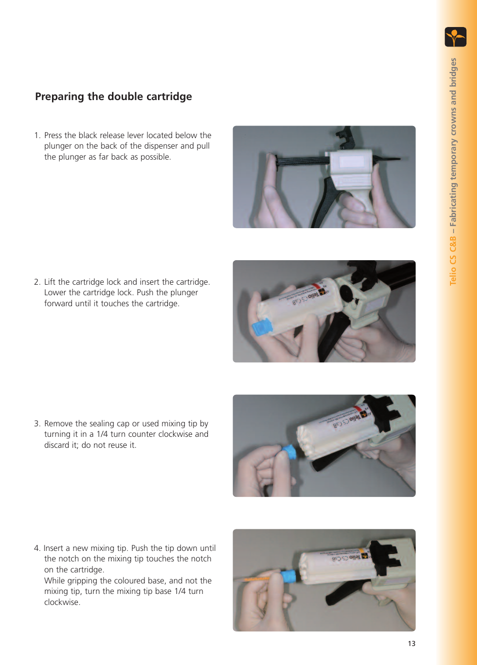 Preparing the double cartridge | Ivoclar Vivadent Telio CS User Manual | Page 13 / 36