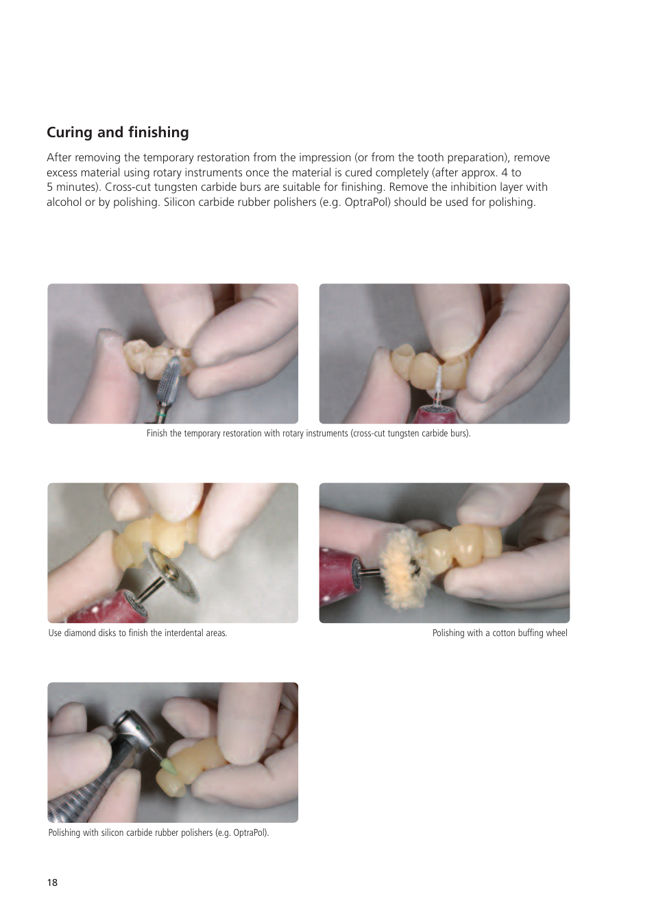 Curing and finishing | Ivoclar Vivadent Telio CS User Manual | Page 18 / 36