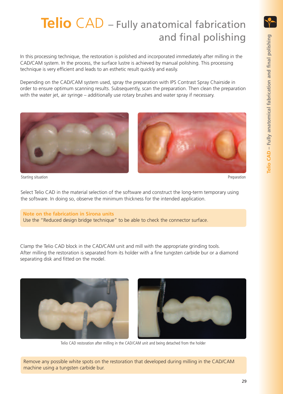 Telio cad, Fully anatomical fabrication and final polishing | Ivoclar Vivadent Telio CS User Manual | Page 29 / 36