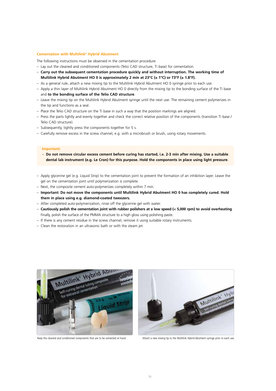Ivoclar Vivadent Telio CAD A16 User Manual | Page 16 / 28