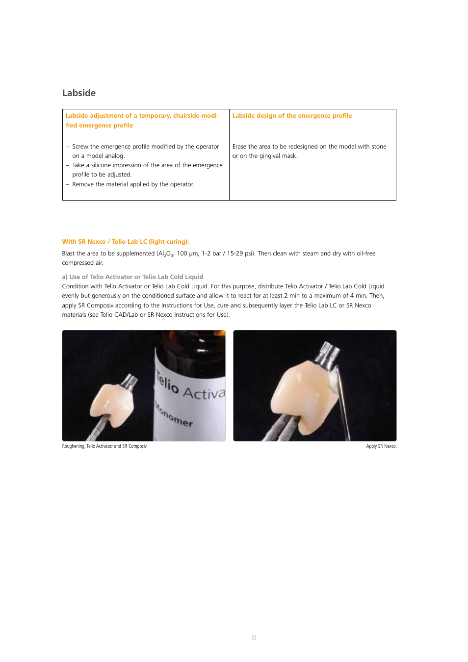 Labside | Ivoclar Vivadent Telio CAD A16 User Manual | Page 22 / 28